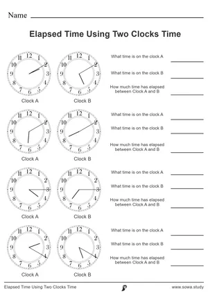 Elapsed Time Using Two Clocks Time