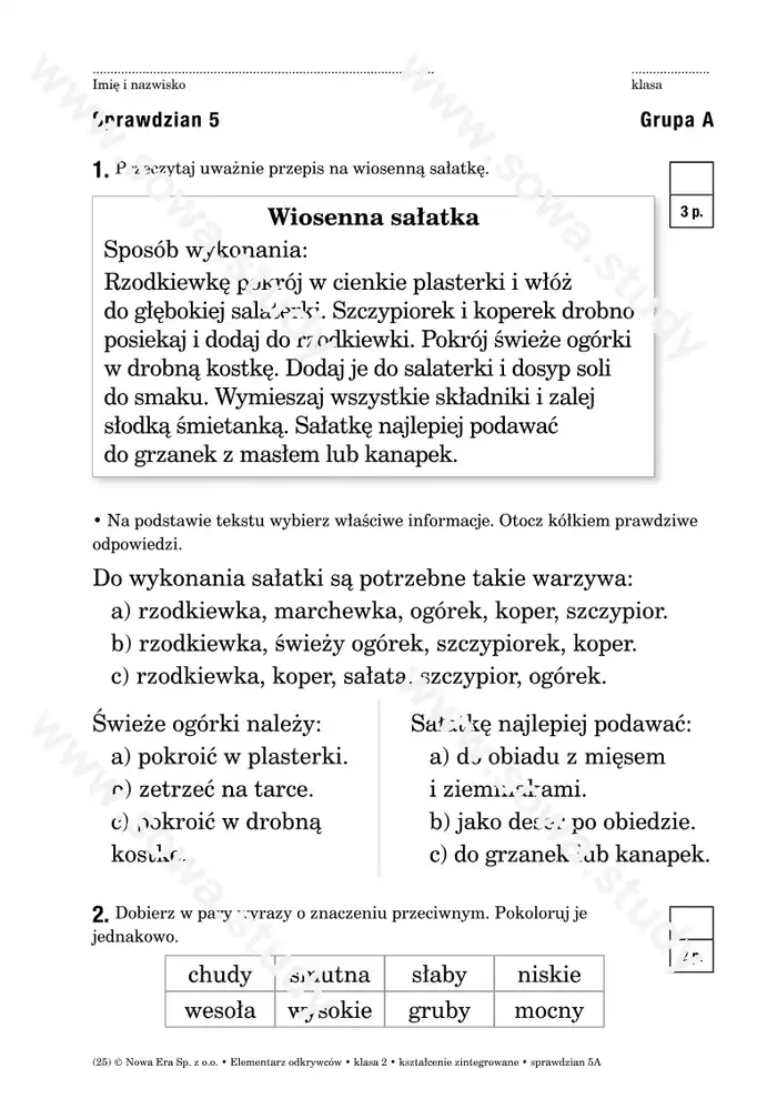 Elementarz odkrywców klasa 2 Elementarz odkrywców klasa 2 worksheet