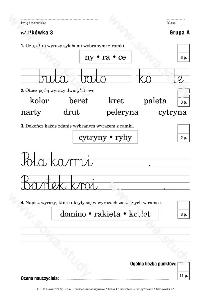 Elementarz odkrywców klasa 1 kształcenie zintegrowane kartkówka Elementarz odkrywców klasa 1 kształcenie zintegrowane kartkówka worksheet
