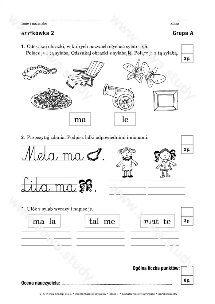 Elementarz odkrywców klasa 1 kształcenie zintegrowane kartkówka Elementarz odkrywców klasa 1 kształcenie zintegrowane kartkówka worksheet