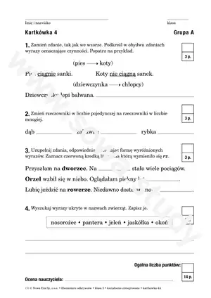 Elementarz odkrywców klasa 2 kształcenie zintegrowane kartkówka
