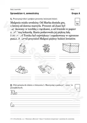 Elementarz odkrywców klasa 2 kształcenie zintegrowane sprawdzian semestralny Elementarz odkrywców klasa 2 kształcenie zintegrowane sprawdzian semestralny