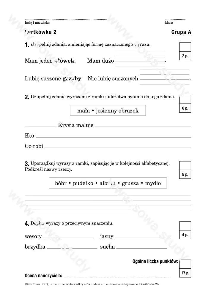 Elementarz odkrywców klasa 2 kształcenie zintegrowane kartkówka Elementarz odkrywców klasa 2 kształcenie zintegrowane kartkówka worksheet