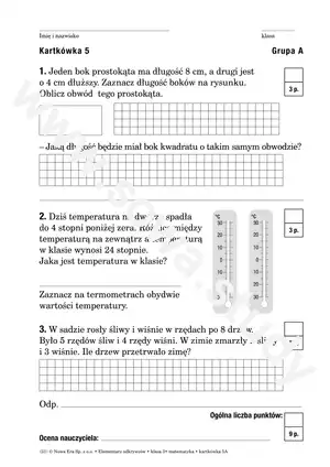 Elementarz odkrywców klasa 3 matematyka kartkówka 5