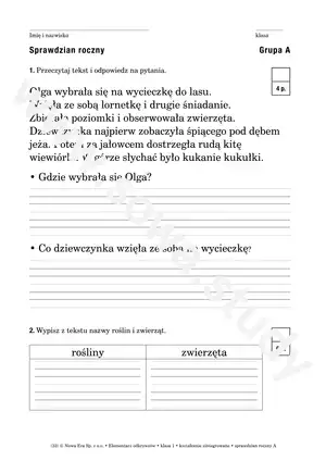 Elementarz odkrywców klasa 1 kształcenie zintegrowane sprawdzian roczny Elementarz odkrywców klasa 1 kształcenie zintegrowane sprawdzian roczny