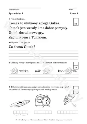 Elementarz odkrywców klasa 1 kształcenie zintegrowane sprawdzian Elementarz odkrywców klasa 1 kształcenie zintegrowane sprawdzian