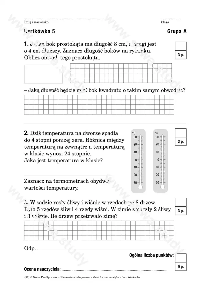 Elementarz odkrywców klasa 3 matematyka kartkówka 5A 5B Elementarz odkrywców klasa 3 matematyka kartkówka 5A 5B worksheet