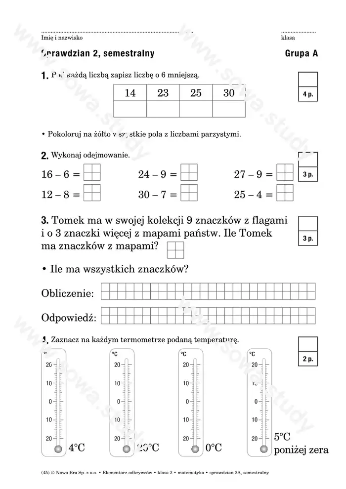 Elementarz odkrywców klasa 2 matematyka sprawdzian semestralny Elementarz odkrywców klasa 2 matematyka sprawdzian semestralny worksheet
