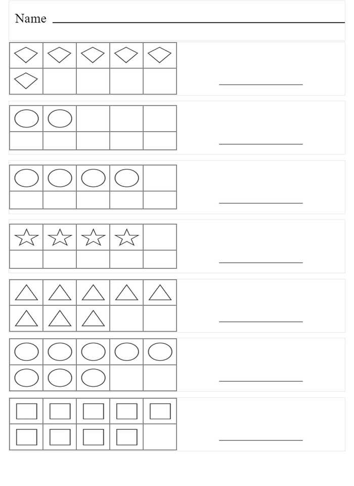 Count shapes in frame worksheet