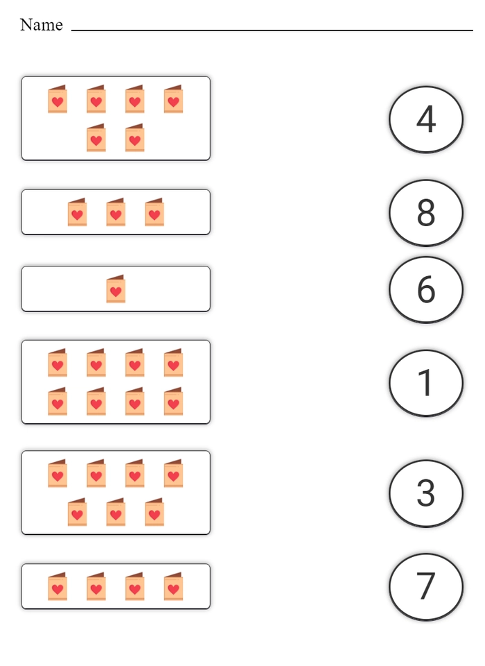 Add and Match Valentine's Day – version 1