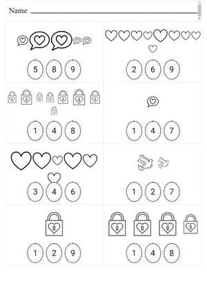 Circle the number - Valentine day edition
