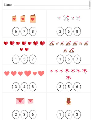 Circle the number - Valentine day edition