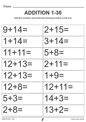 ADDITION 1-30