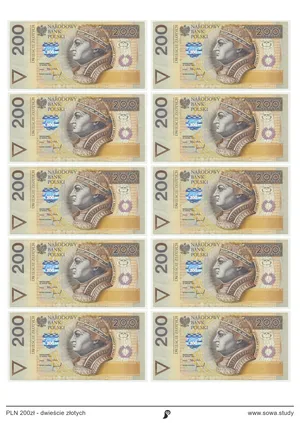 PLN 200zł - dwieście złotych