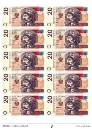 PLN 20zł - dwadzieścia złotych