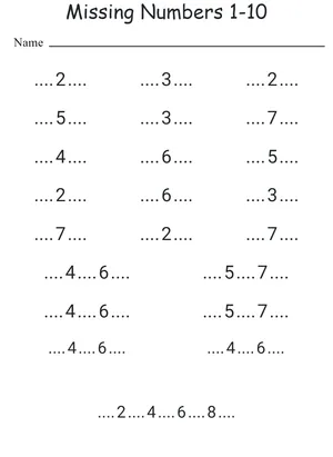 Missing Odd Numbers to 10 Ordering