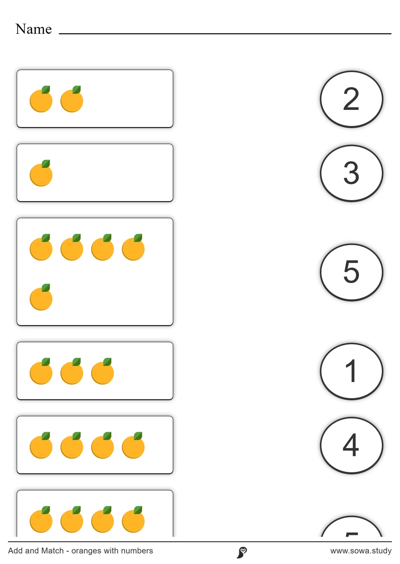 Add and Match: Oranges – version 3