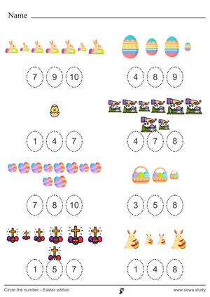Circle the number - Easter edition