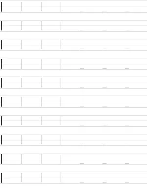 Handwriting worksheet lowercase l