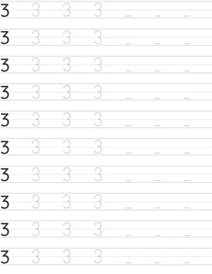 Handwriting worksheet number 3