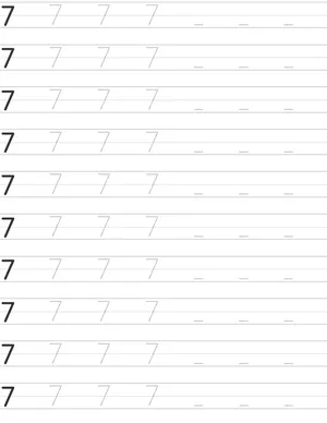 Handwriting worksheet number 7