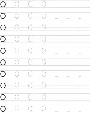 Handwriting worksheet uppercase letter O