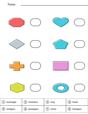 Match and write shapes
