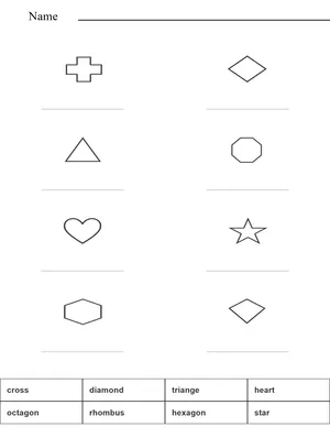 Match the words with the pictures - shapes