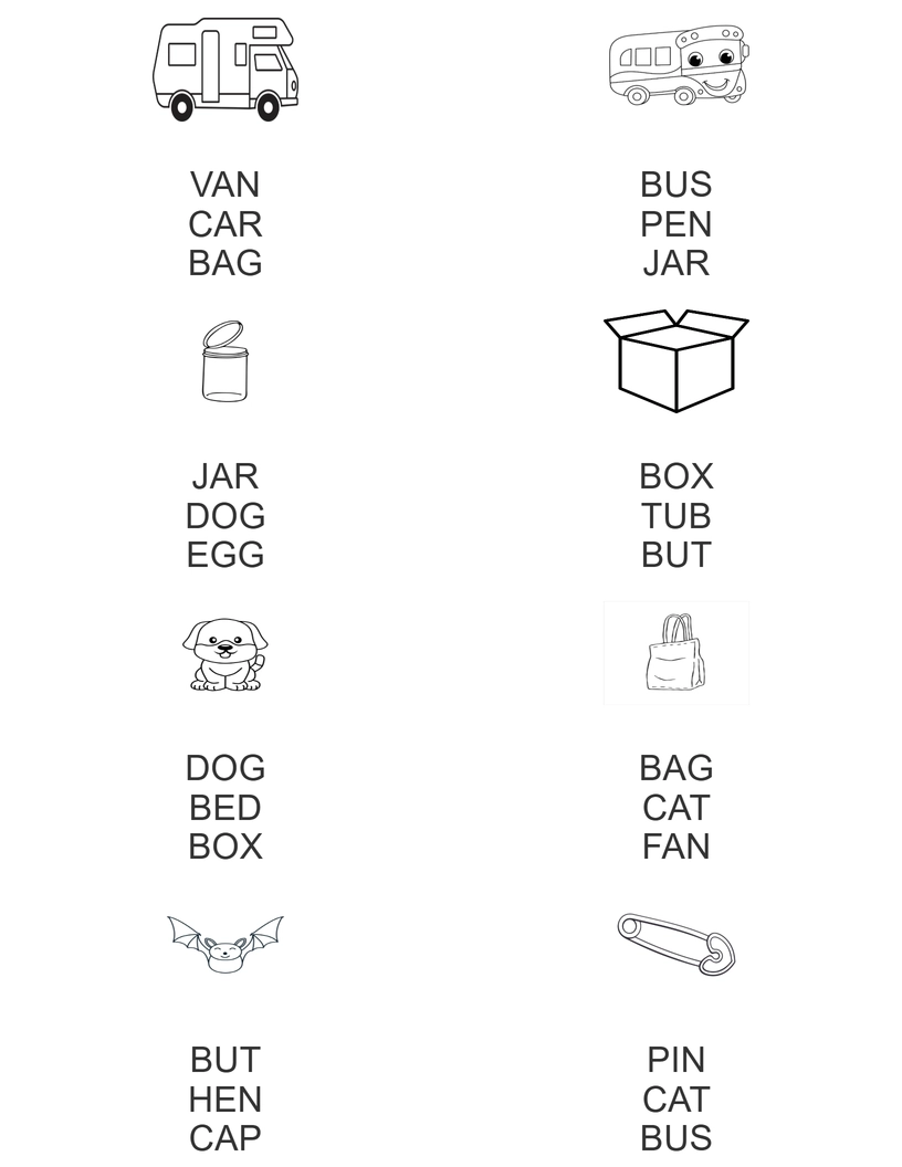Match word with picture  worksheet