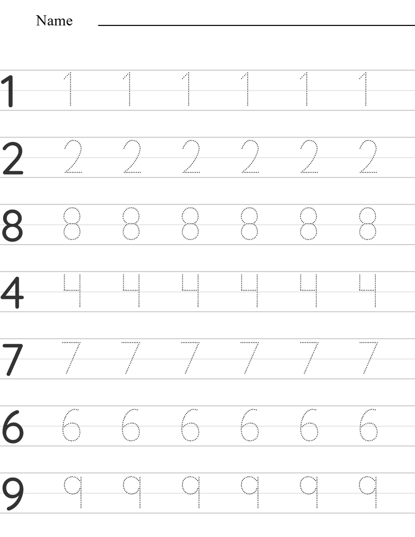 Nauka Pisanie Cyfr od 0 do 9  worksheet