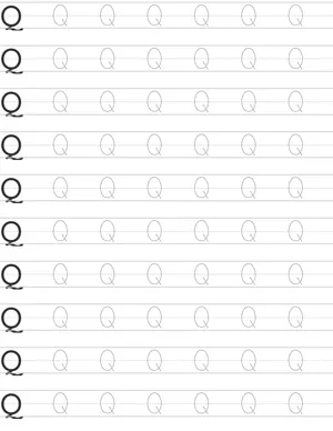 Pisanie dużej litery "Q"