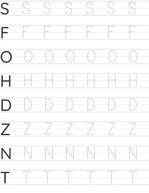 Pisanie dużych liter A-Z
