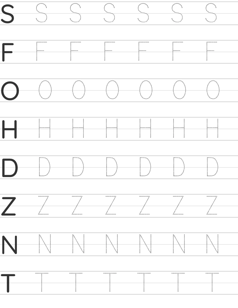 Pisanie dużych liter A-Z worksheet