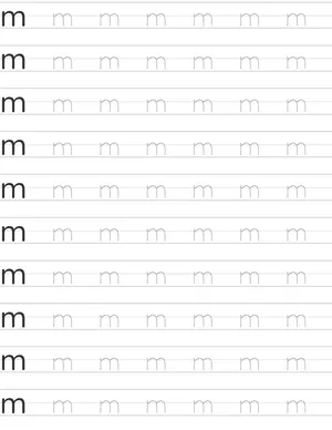 Pisanie małej litery "m"