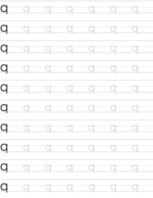 Pisanie małej litery "q"