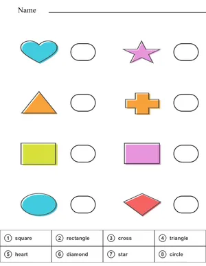 Read and match name of shapes