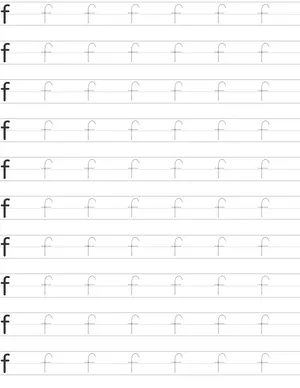Writing lowercase letter f