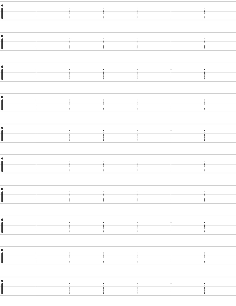 Writing lowercase letter i worksheet