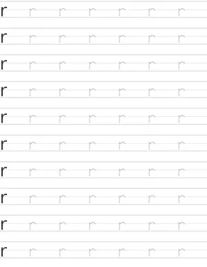 Writing lowercase letter r