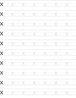 Writing lowercase letter x