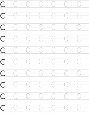 Writing uppercase letter C
