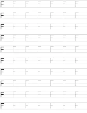 Writing uppercase letter F