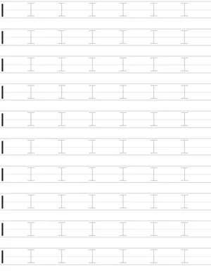 Writing uppercase letter I