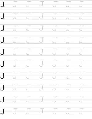 Writing uppercase letter J