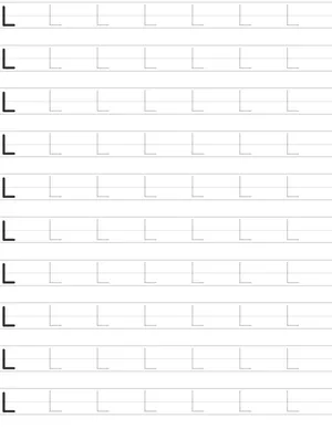 Writing uppercase letter L