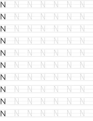 Writing uppercase letter N