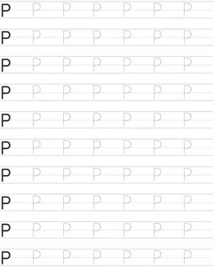 Writing uppercase letter P