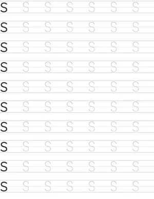 Writing uppercase letter S