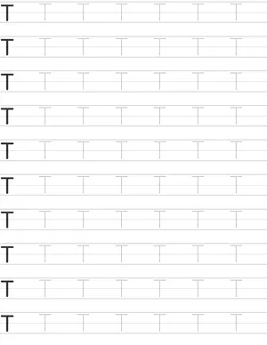 Writing uppercase letter T