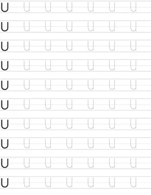 Writing uppercase letter U